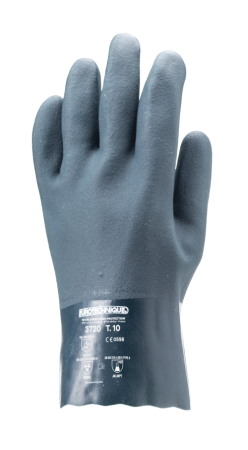EUROCHEM 3720, Mănuși de protecție chimică din bumbac, dublu imersate în PVC, lungime 27 cm [0]