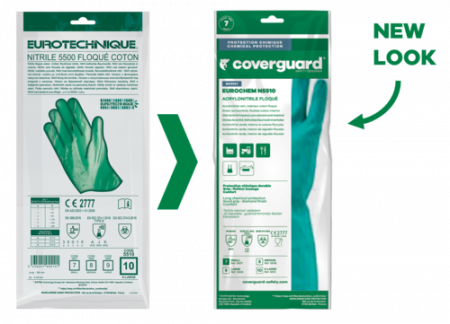 EUROCHEM N5510, Mănuși de protecție din acrilonitril, lungime 33 cm, grosime 0,38 mm [3]