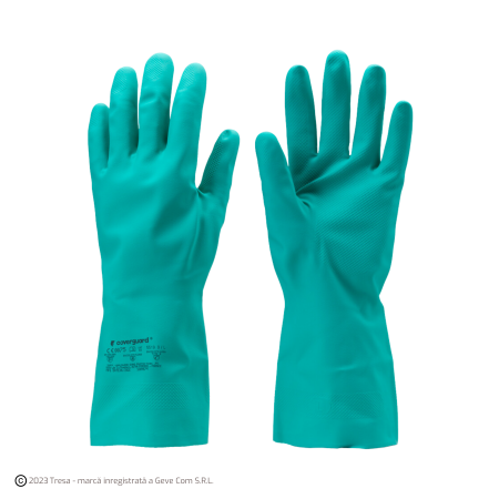 Protecție chimică si biologică - EUROCHEM N5520, Mănuși de protecție din acrilonitril, lungime 33 cm, grosime 0,38 mm