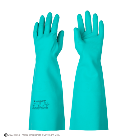 Protecție chimică si biologică - EUROCHEM N5540, Mănuși de protecție chimică din acrilonitril, lungime 45 cm, grosime 0,56 mm