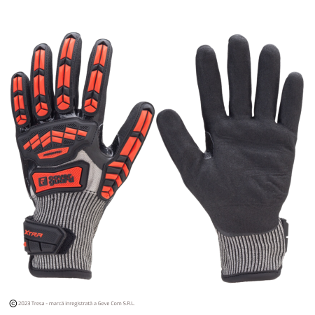 PROTECȚIA MÂINILOR - EUROCUT IMPACT 200, Mănuși de protecție din HPPE, poliester și elastan, imersate dublu în nitril