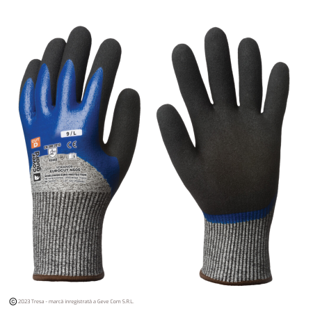 Protecție tăiere - EUROCUT N505, Mănuși de protecție din HPPE și fibră de sticlă, imersate în nitril, lungime 25 cm
