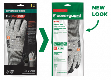 EUROCUT N560, Mănuși de protecție din HPPE și fibră de sticlă, imersate în spumă de nitril pe palmă și degete [4]