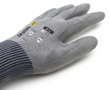 EUROCUT P313, Mănuși de protecție din HDPE, poliamidă și elastan, imersate în PU neted, tricotate calibrul 18 [3]