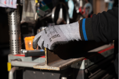 EUROCUT P600, Mănuși de protecție din HDPE, poliester și elastan, imersate în PU neted, cu întăritură din nitril, tricot calibrul 13 [4]