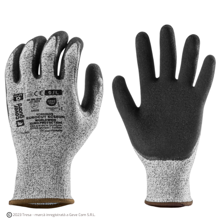 Protecție tăiere - EUROCUT SC560N, Mănuși de protecție din HPPE și fibră minerală, imersate în nitril neted și nisipos
