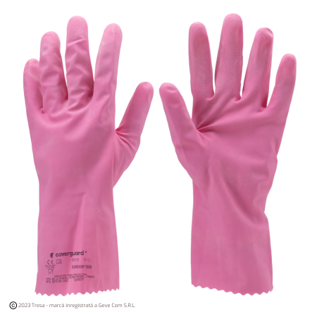 Protecție chimică si biologică - EURODIP 5020, Mănuși de protecție chimică din latex natural, interior plușat din bumbac