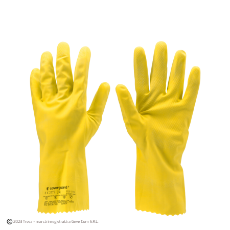 Protecție chimică si biologică - EURODIP 5030, Mănuși de protecție din latex, interior plușat din bumbac, lungime 30 cm, grosime 0,45 mm