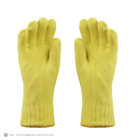 Protecție termică (căldură) - EUROHEAT 4657, Mănuși de protecție din Kevlar și bumbac gros, tricotate fără cusături, lungime 33 cm