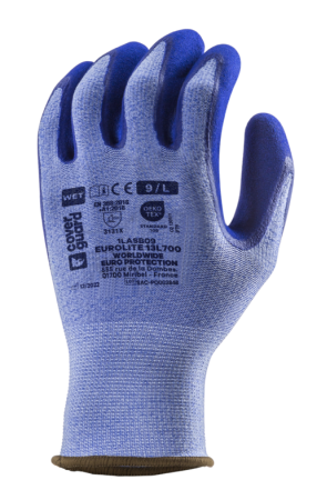 EUROLITE 13L700, Mănuși de protecție din poliester și elastan, imersate dublu în latex, lungime 24 cm, grosime 13 gauge [8]
