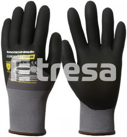 Protecție mecanică - EUROLITE 15N606, Manusi de protectie din nailon si spandex, imersate in nitril