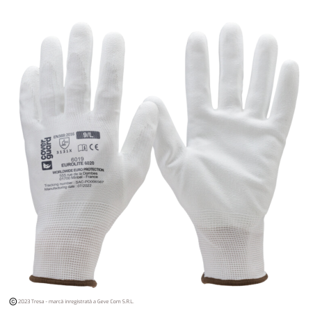 Protecție mecanică - EUROLITE 6020, Mănuși din tricot fin, imersate în poliuretan