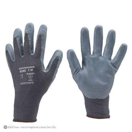 PROTECȚIA MÂINILOR - Eurolite 6240 Manusi De Protectie Din Poliamida Imersate In Spuma De Nitril