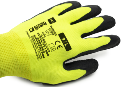 EUROLITE L500, Mănuși de protecție din poliester și elastan, imersate dublu în latex, lungime 24 cm, grosime 13 gauge [4]