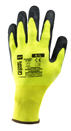 EUROLITE L500, Mănuși de protecție din poliester și elastan, imersate dublu în latex, lungime 24 cm, grosime 13 gauge [0]
