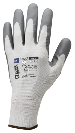 EUROLITE L900, Mănuși de protecție din poliester reciclat și elastan, imersate în latex cu model diamantat [1]