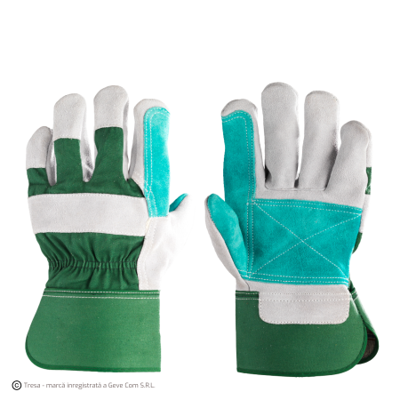 Mănuși Piele | Combinate - EUROSTRONG 154, Mănuși de protecție din bumbac și piele șpalt