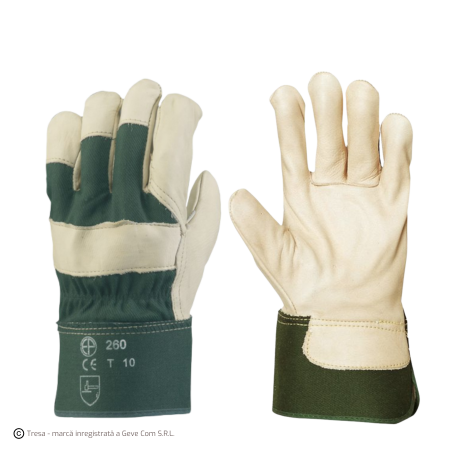 PROTECȚIA MÂINILOR - EUROSTRONG 260, Mănuși de protecție din piele de bovină și pânză