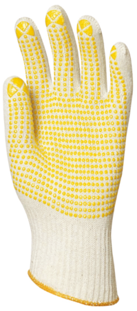 Mănuși Textile Simple - EUROSTRONG 4360, Mănuși de protecție mecanică din bumbac, cu buline antiderapante