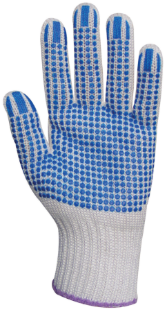 Mănuși Textile Simple - EUROSTRONG 4376, Mănuși de protecție mecanică din bumbac, cu buline antiderapante