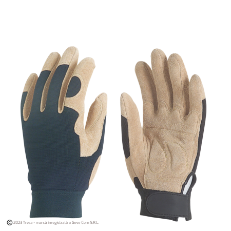 PROTECȚIA MÂINILOR - Eurostrong 910 Manusi De Protectie Din Piele De Porc Velur Si Poliester Manseta Cu Velcro