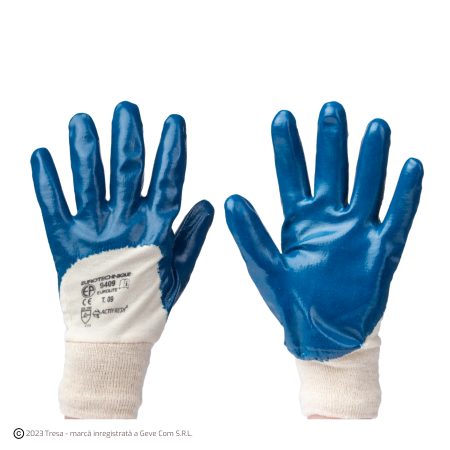 Mănuși Textile Imersate - EUROSTRONG 9410, Mănuși de protecție din bumbac, imersate în nitril