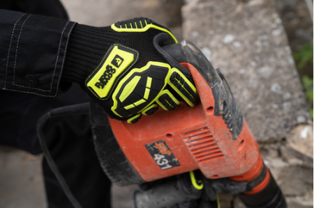 EUROSTRONG VIBE, Mănuși de protecție din poliester tricotat, acoperite cu latex texturat și întărite cu TPR [4]