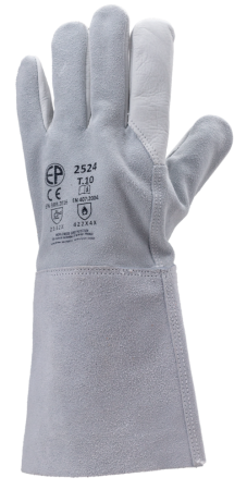 Euroweld 2524 Manusi De Sudura Cu Palma Din Piele Integrala De Bovina Dosul Palmei Din Piele Spalt Manseta Din Piele Spalt De 15 Cm Grosime 0 7 1 3 Mm [1]