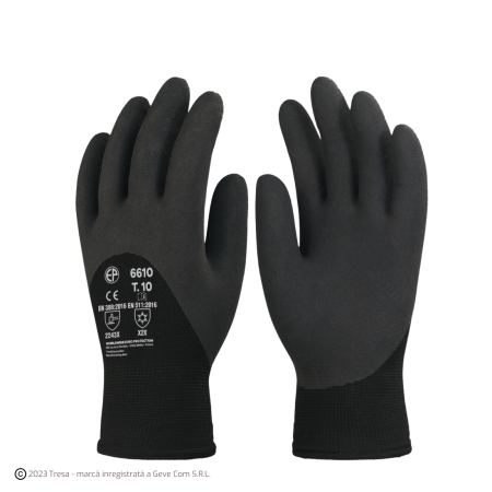 PROTECȚIA MÂINILOR - Eurowinter 6610 Manusi De Protectie De Iarna Din Poliester Imersate In Latex Micro Spumat Lungime 22 Cm