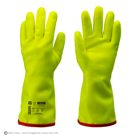 Protecție chimică si biologică - EUROWINTER F110, Mănuși de protecție din nailon, imersate în PVC, lungime 35 cm