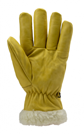 EUROWINTER ISLANDE, Mănuși de protecție din piele integrală de bovină, căptușite cu blană sintetică, lungime 32 cm [2]