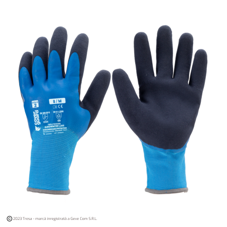 Protecție termică (frig) - EUROWINTER L200, Mănuși de protecție la frig din poliester, Imersate în latex