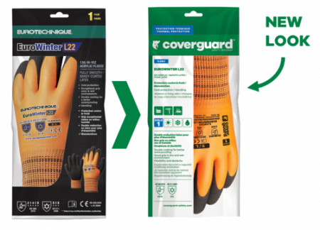 EUROWINTER L22, Mănuși de protecție din acril, imersate în latex neted și spumă de latex, lungime aproximativă 25 cm [3]