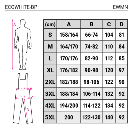 EWMN, Pantaloni de lucru cu pieptar din bumbac, 240 g/mp [1]