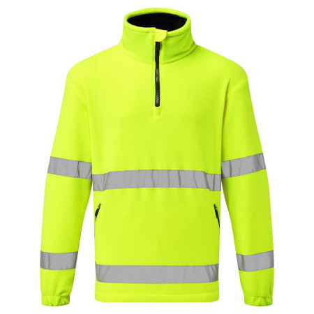 F302, Jachetă fleece HI-VIS cu fermoar 1/2, din poliester, 250 g/mp [0]