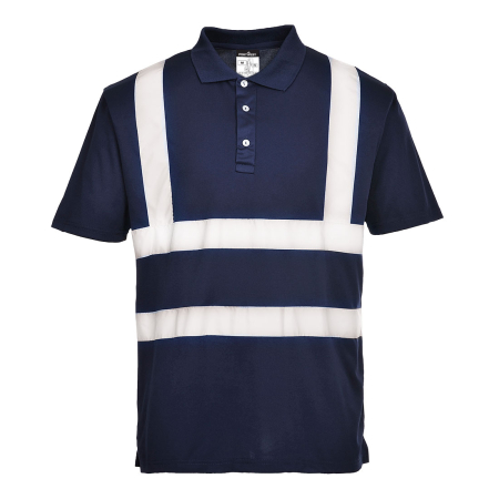 IMBRACAMINTE - F477, Tricou polo cu vizibilitate sporită din poliester, tricot, 155 g/mp