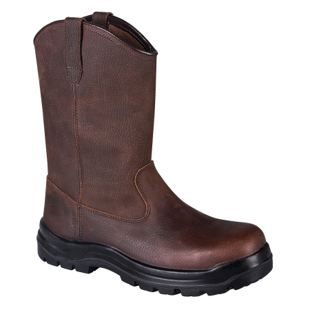 Bocanci de protecție S3 - FC16 S3, Cizme de protecție din piele bovina grain oil cu bombeu compozit, lamelă antiperforație, talpă din poliuretan și cauciuc