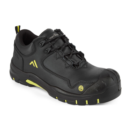 Pantofi - FC19 S3S ESD HRO SR SC, Pantofi de protecție din piele, antistatic cu bombeu compozit, lamelă antiperforație compozită, talpă din poliuretan și cauciuc