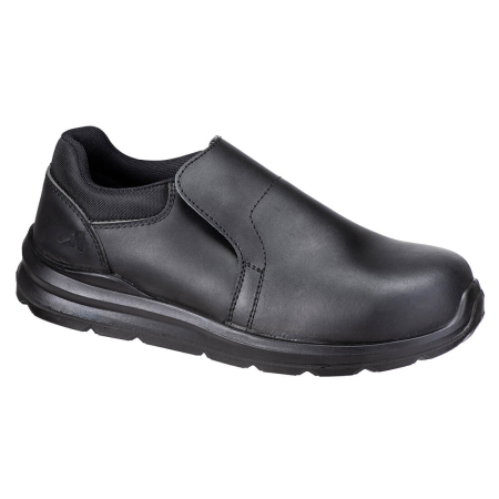 ÎNCĂLȚĂMINTE - FC80 S3S SR FO, Pantofi de protecție din piele cu bombeu compozit, lamelă antiperforație compozită, talpă din poliuretan