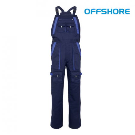 Pantaloni cu pieptar - FIJI, Pantalon de lucru cu pieptar din tercot, 235 g/mp