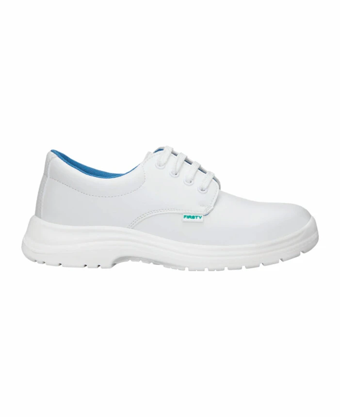 Pantofi de protecție S2 - FINN S2 WR SRC, Pantofi de protecție din microfibră albă, bombeu metalic, fețe rezistente la apă