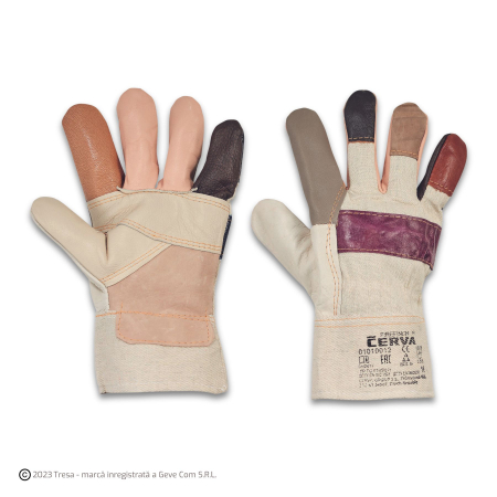 Protecție termică (frig) - FIREFINCH, Manusi de protectie termoizolante combinate din piele de bovina si bumbac