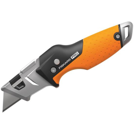 SCULE & MATERIALE - FISKARS CARBONMAX, Cuțit utilitar pliabil cu lamă trapezoidală, 170 mm