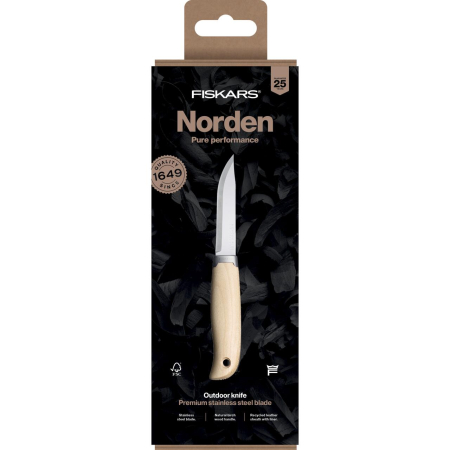FISKARS NORDEN, Cuțit outdoor cu mâner din lemn de mesteacăn [2]