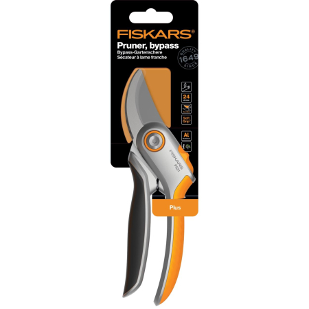FISKARS PLUS P531, Foarfecă de grădină metalică cu tăiere pas cu pas [1]