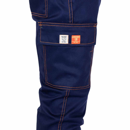 FLAME, Pantaloni de protecție pentru sudură din bumbac ignifugat, 295 g/mp [5]