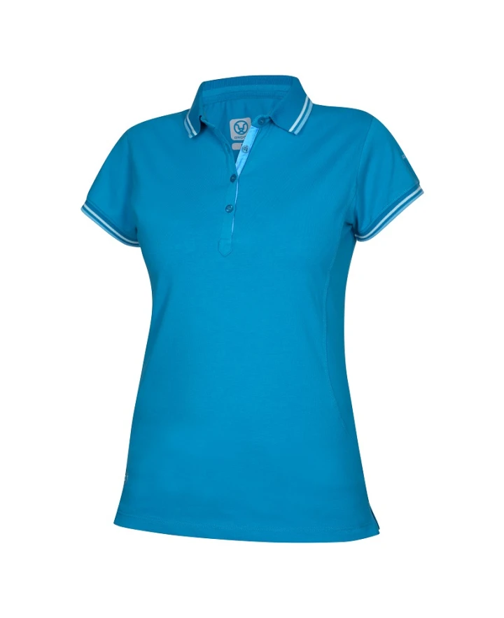 Tricouri si bluze - FLORET, Tricou polo damă din bumbac și elastan, 180 g/mp