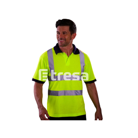 FLUO, Tricou Polo HI-VIS din poliester, cu benzi reflectorizante [1]