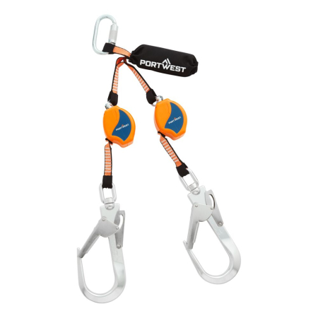LUCRU LA ÎNĂLȚIME - PORTWEST FP81, Opritor de cădere retractabil, 2,5 m, 140 kg, EN 360
