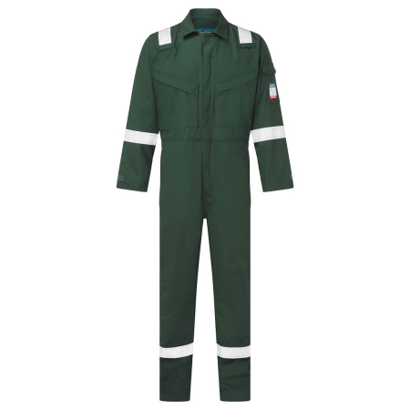 Îmbrăcăminte IGNIFUGĂ (ANTI-FLACĂRĂ) - FR28, Combinezon din 99% bumbac, 1% fibră de carbon, 280 g/mp